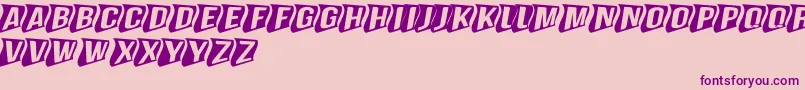 GenghiskhanframedMdperspecti Font – Purple Fonts on Pink Background
