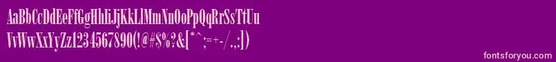 Arsisdeereg-fontti – vaaleanpunaiset fontit violetilla taustalla