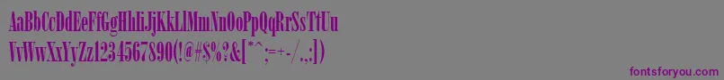 Arsisdeereg-Schriftart – Violette Schriften auf grauem Hintergrund