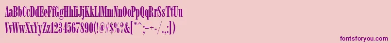 Arsisdeereg-fontti – violetit fontit vaaleanpunaisella taustalla