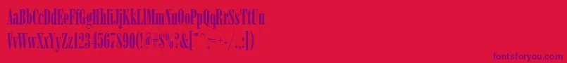 Arsisdeereg Font – Purple Fonts on Red Background