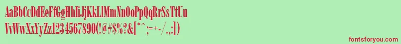 Arsisdeereg Font – Red Fonts on Green Background