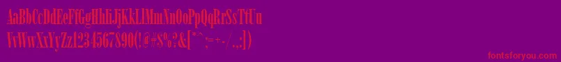 Arsisdeereg-fontti – punaiset fontit violetilla taustalla