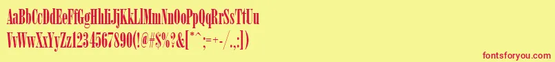 Arsisdeereg Font – Red Fonts on Yellow Background