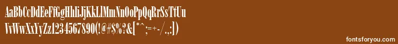 Шрифт Arsisdeereg – белые шрифты на коричневом фоне