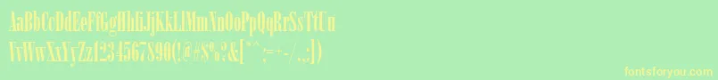 Arsisdeereg Font – Yellow Fonts on Green Background