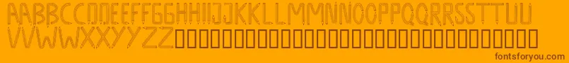 DesigndesignRegular Font – Brown Fonts on Orange Background