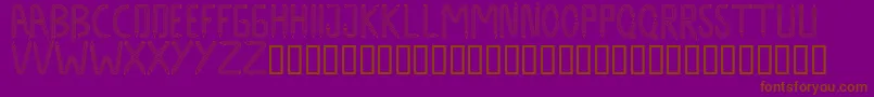 DesigndesignRegular Font – Brown Fonts on Purple Background