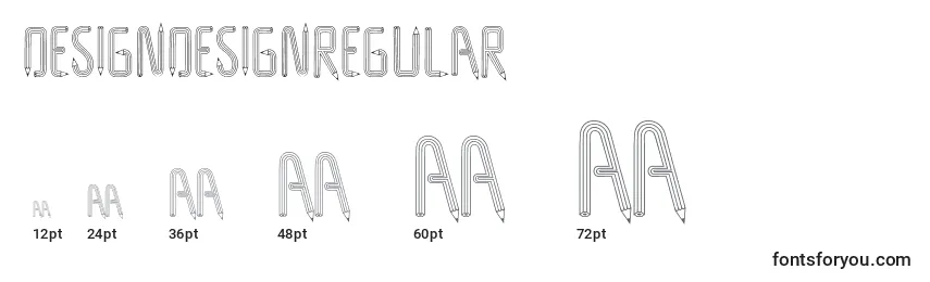 Größen der Schriftart DesigndesignRegular