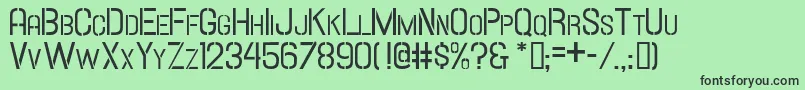 HallandaleStencilScJl Font – Black Fonts on Green Background