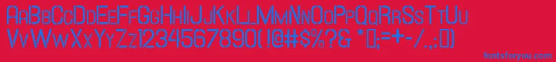 HallandaleStencilScJl Font – Blue Fonts on Red Background