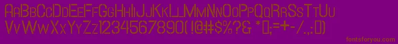 HallandaleStencilScJl Font – Brown Fonts on Purple Background