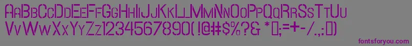 HallandaleStencilScJl Font – Purple Fonts on Gray Background