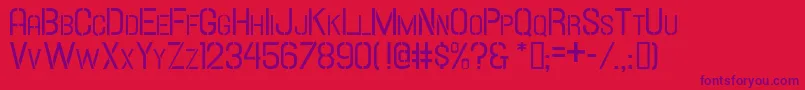 HallandaleStencilScJl Font – Purple Fonts on Red Background