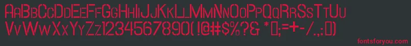 HallandaleStencilScJl Font – Red Fonts on Black Background