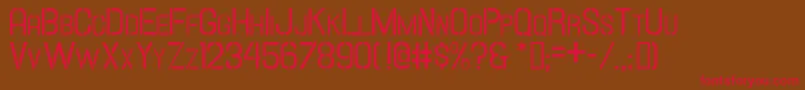 HallandaleStencilScJl Font – Red Fonts on Brown Background