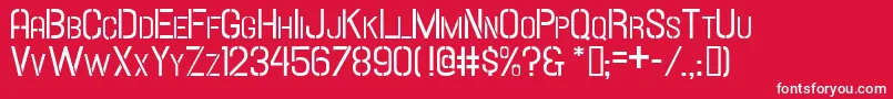 HallandaleStencilScJl Font – White Fonts on Red Background