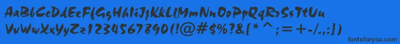 Stucco555 Font – Black Fonts on Blue Background