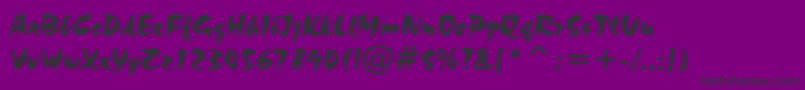 Stucco555-fontti – mustat fontit violetilla taustalla