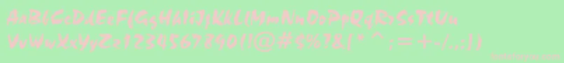 Stucco555 Font – Pink Fonts on Green Background