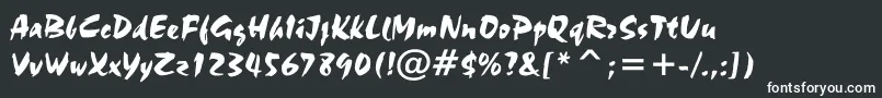 Шрифт Stucco555 – белые шрифты на чёрном фоне