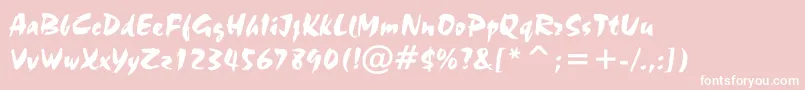 Stucco555 Font – White Fonts on Pink Background