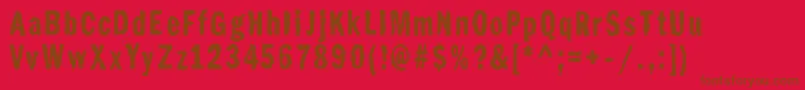 Police Francgothiquebrush – polices brunes sur fond rouge