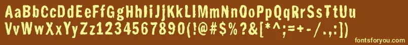 Police Francgothiquebrush – polices jaunes sur fond brun