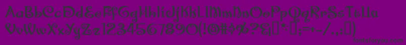 SantasBigSecretBb-fontti – mustat fontit violetilla taustalla