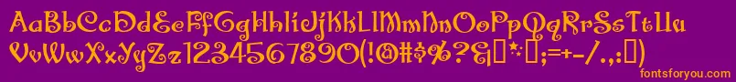 SantasBigSecretBb Font – Orange Fonts on Purple Background