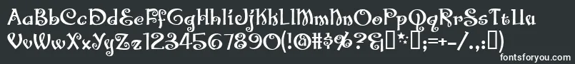 Шрифт SantasBigSecretBb – белые шрифты на чёрном фоне