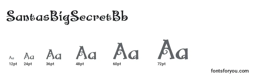 SantasBigSecretBb Font Sizes