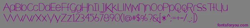 Шрифт BmdCafeBrewery – фиолетовые шрифты на сером фоне