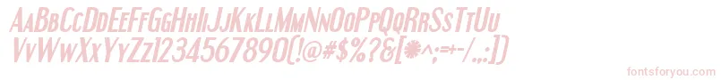 EngebrechtreBoldItalic Font – Pink Fonts on White Background