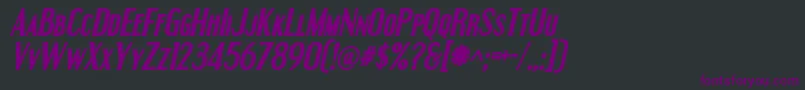 EngebrechtreBoldItalic Font – Purple Fonts on Black Background