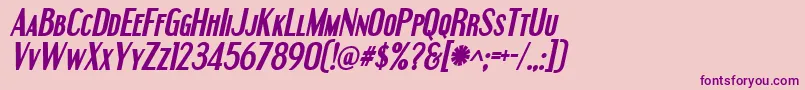 EngebrechtreBoldItalic Font – Purple Fonts on Pink Background