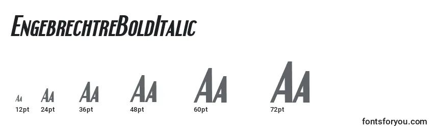 Размеры шрифта EngebrechtreBoldItalic