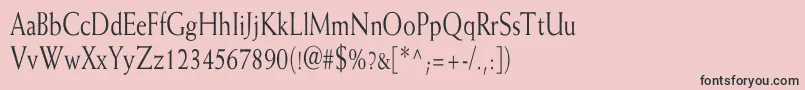 フォントWeissCn – ピンクの背景に黒い文字