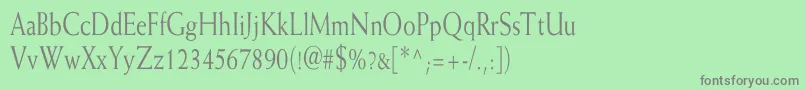 フォントWeissCn – 緑の背景に灰色の文字