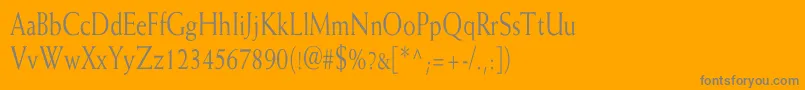 フォントWeissCn – オレンジの背景に灰色の文字