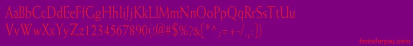 WeissCn Font – Red Fonts on Purple Background