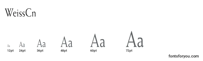 WeissCn Font Sizes
