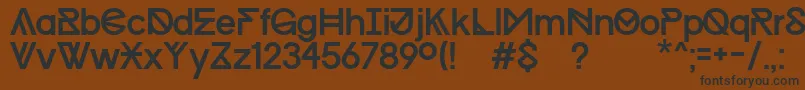 Шрифт ProgressRegularWinKopie – чёрные шрифты на коричневом фоне