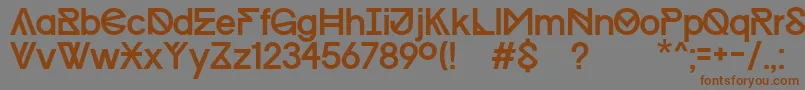 ProgressRegularWinKopie Font – Brown Fonts on Gray Background