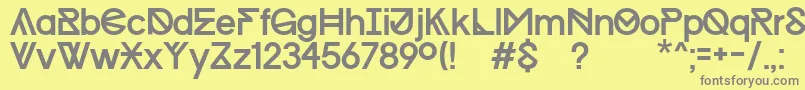 ProgressRegularWinKopie Font – Gray Fonts on Yellow Background