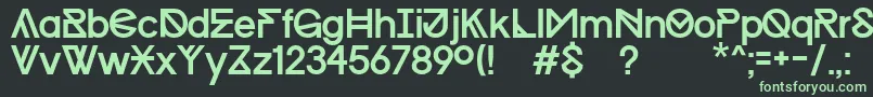 ProgressRegularWinKopie Font – Green Fonts on Black Background