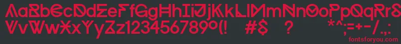 ProgressRegularWinKopie Font – Red Fonts on Black Background