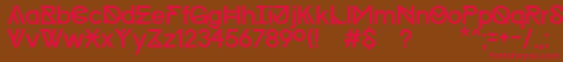 ProgressRegularWinKopie Font – Red Fonts on Brown Background