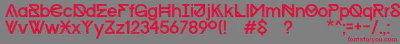 ProgressRegularWinKopie Font – Red Fonts on Gray Background