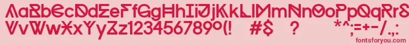 ProgressRegularWinKopie Font – Red Fonts on Pink Background